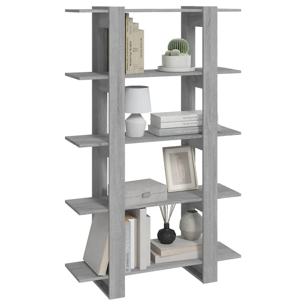 Book Cabinet Room Divider Grey 100W x 30D x 160H cm Shelving Unit Storage Organiser
