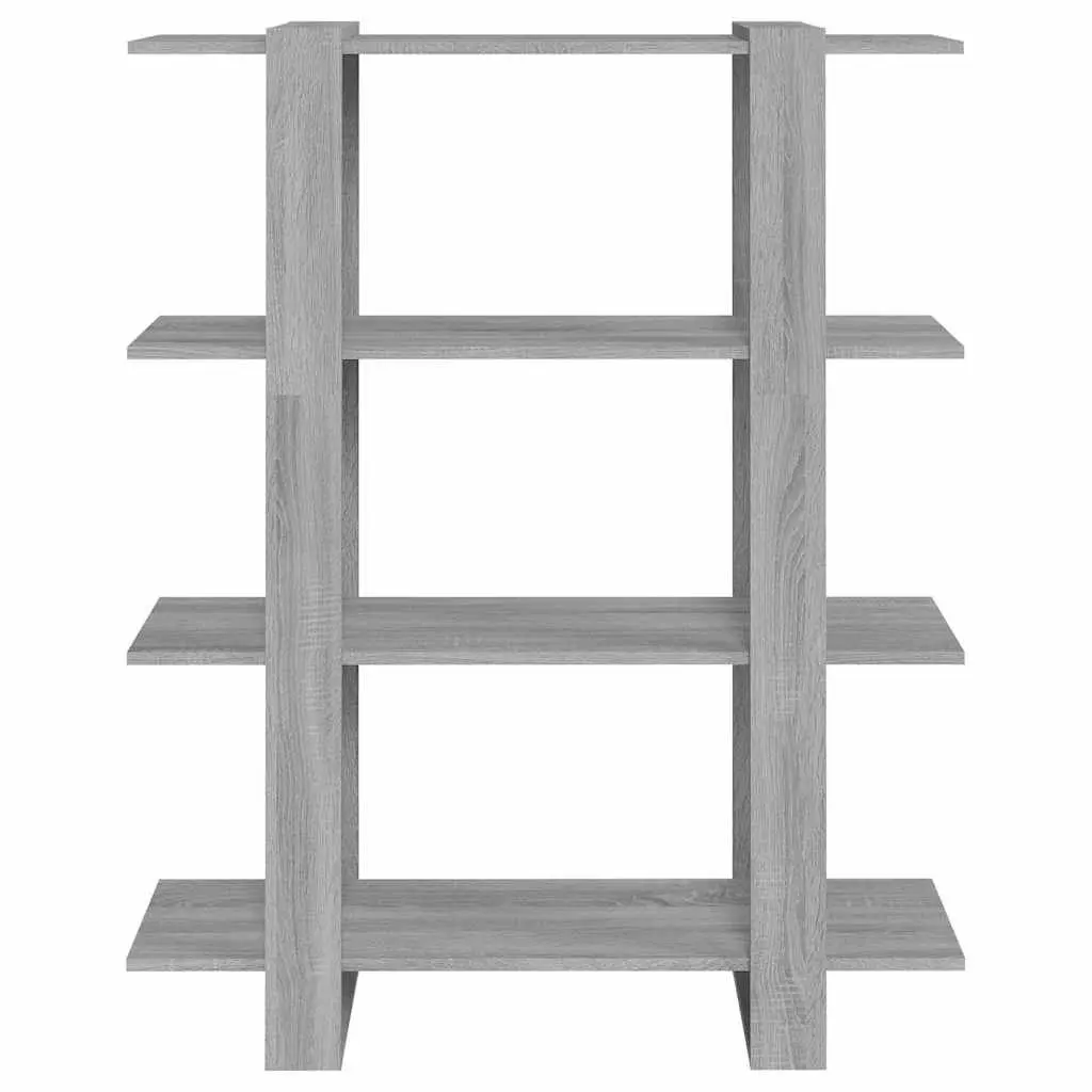 Book Cabinet Grey Shelving Unit 100W x 30D x 123.5H cm