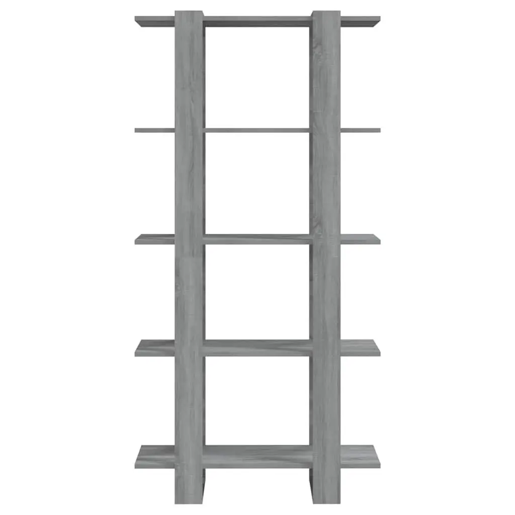Book Cabinet Room Divider Grey Sonoma Engineered Wood Shelving Storage