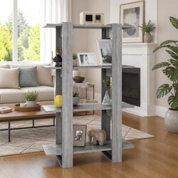 Your Friendly Grey Wooden Shelving Unit for Storage