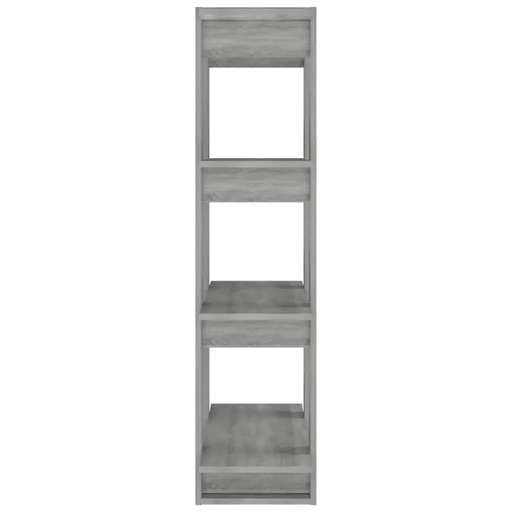 Book Cabinet Grey Wooden Shelving Unit 80 x 30 x 123.5 cm