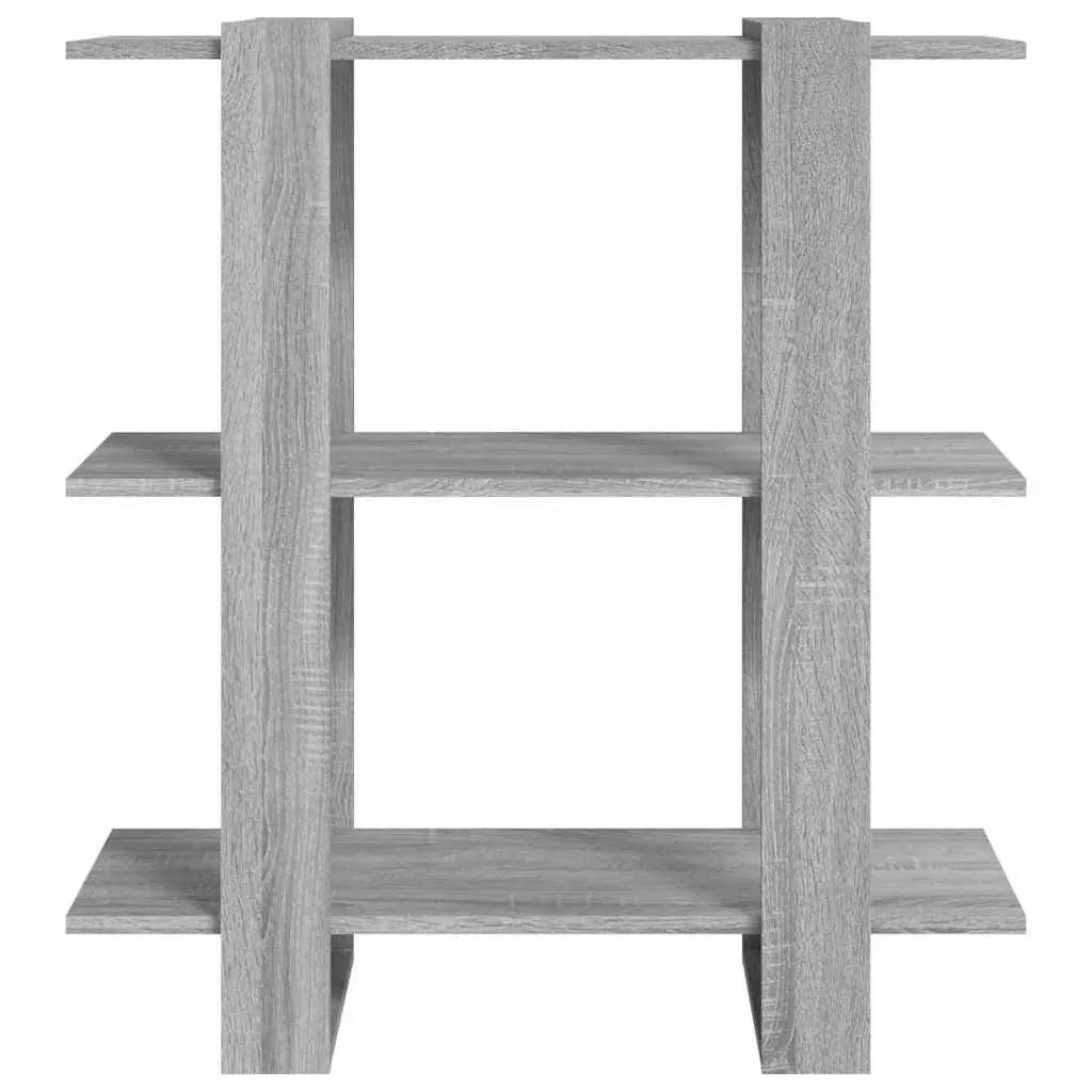 Book Cabinet Room Divider Grey 80x30x87cm Wooden Bookshelf Storage Organiser