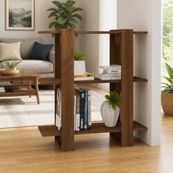 Your Go-To Brown Oak Book Cabinet and Divider
