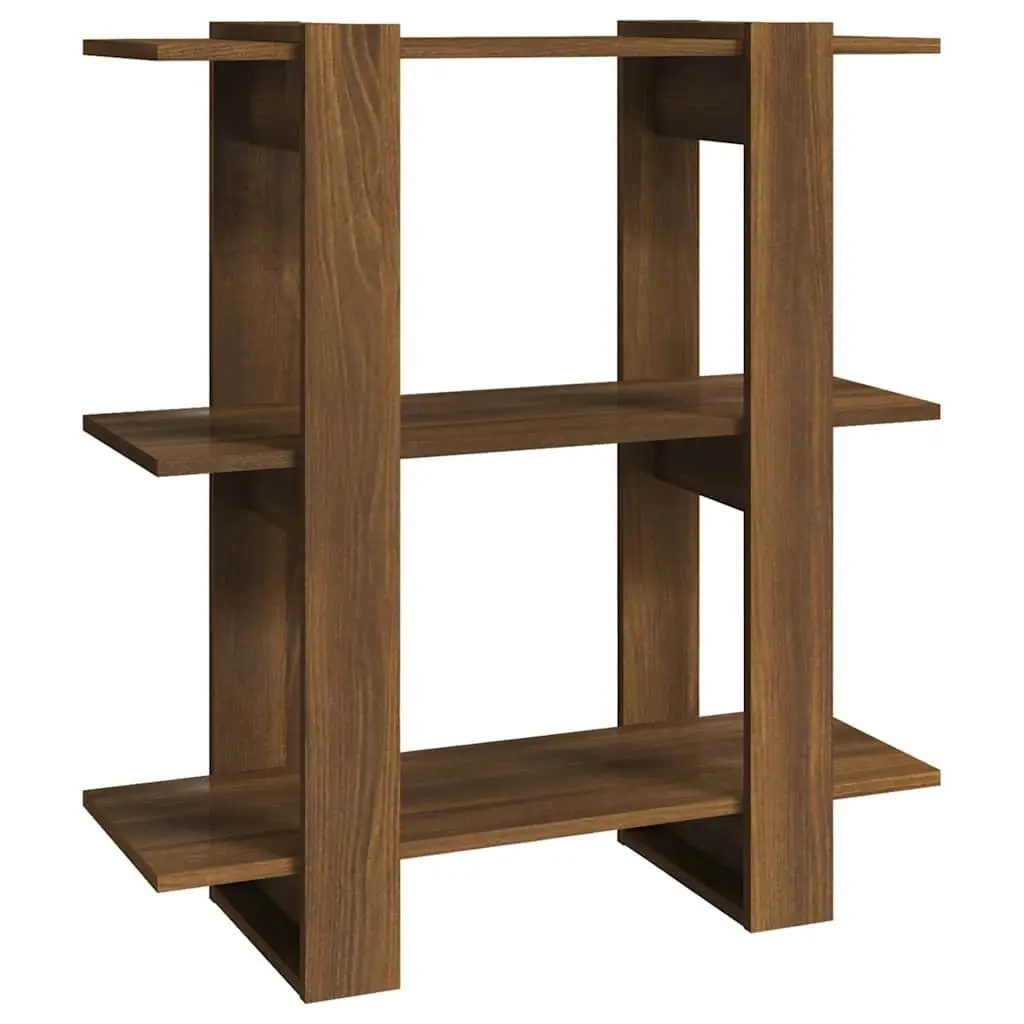 Brown Oak Book Cabinet and Divider