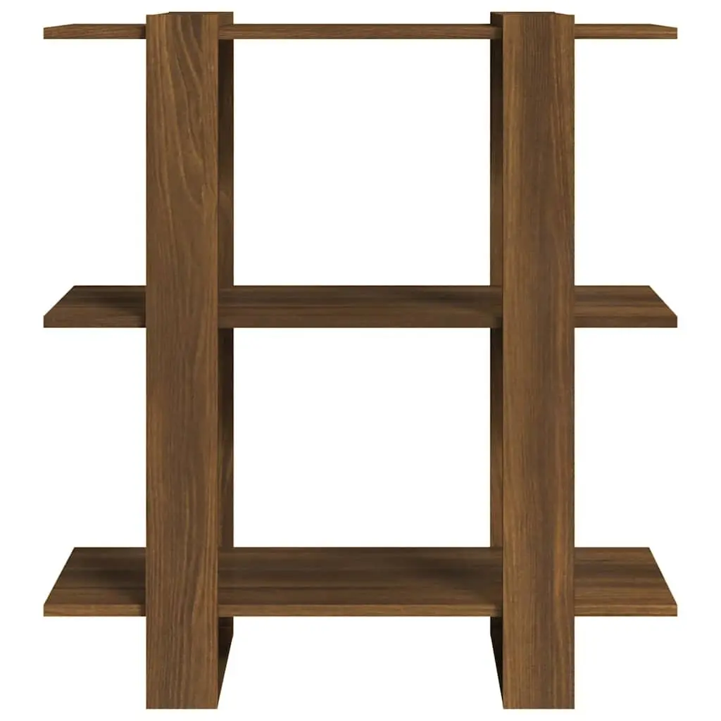 Brown Oak Book Cabinet and Divider
