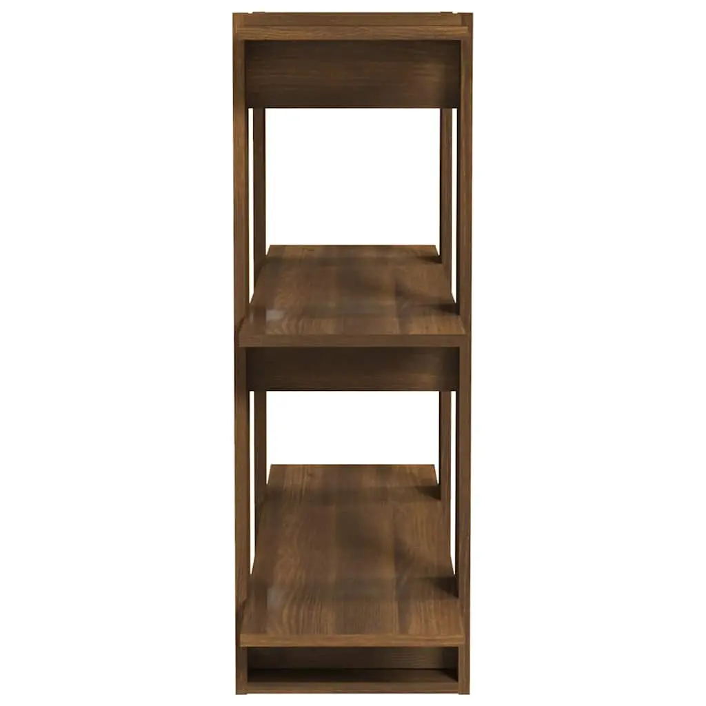 Brown Oak Book Cabinet and Divider