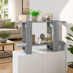 Book Cabinet Room Divider Grey Sonoma Oak Storage Shelving Unit Hallway Display