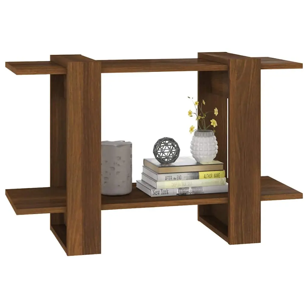 Book Cabinet Room Divider Shelf Brown Oak 80x30x51cm Storage Organiser