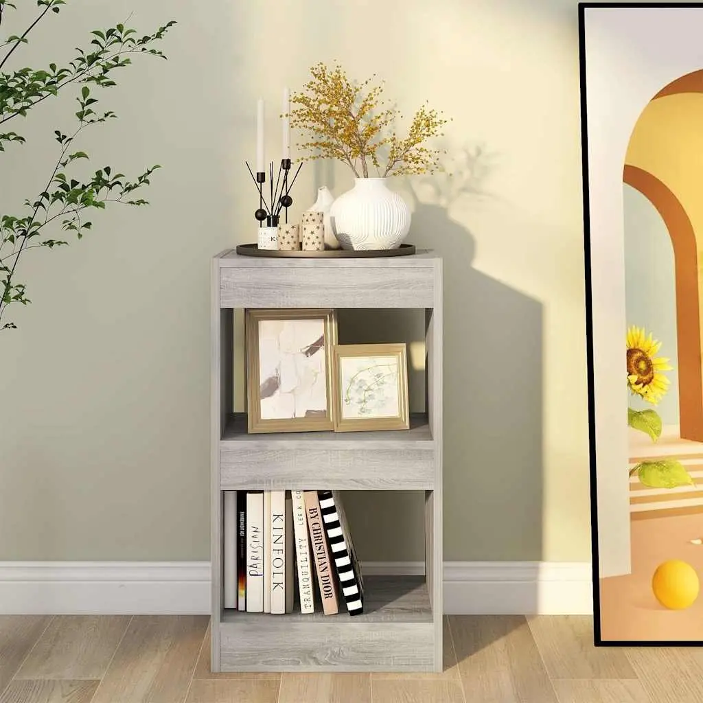 Book Cabinet Grey Room Divider Adjustable Shelving Storage Display Organiser 40 x 30 x 72 cm