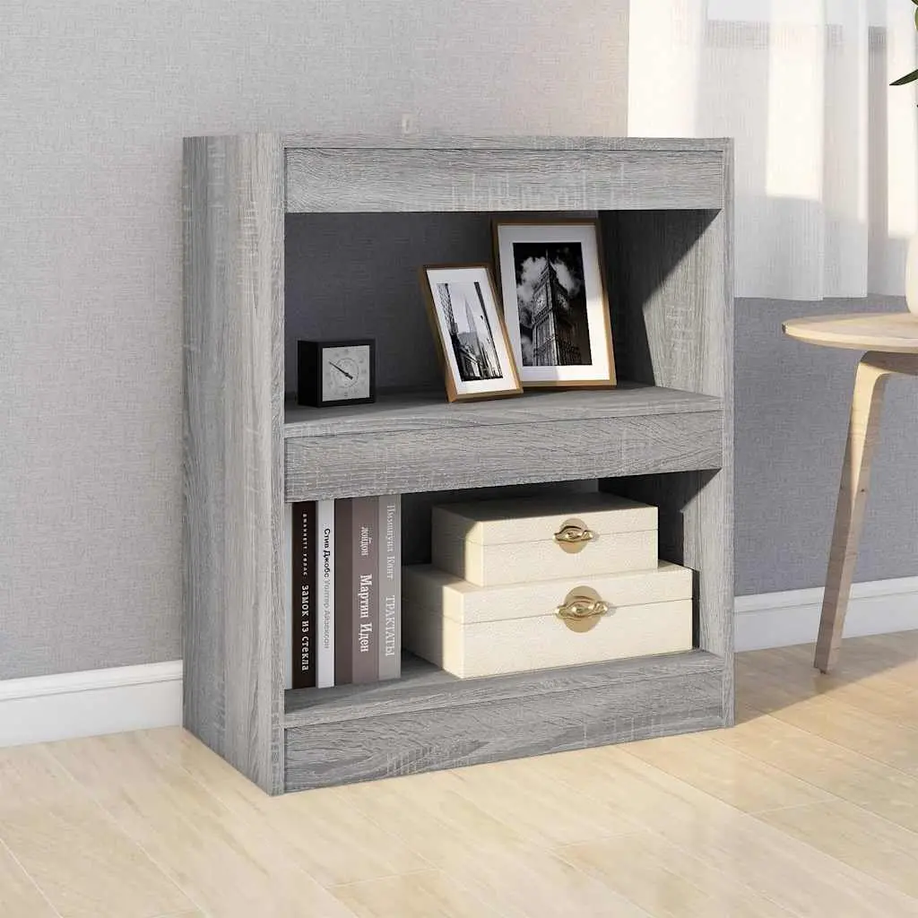 Book Cabinet Room Divider Grey Sonoma 60x30x72 cm