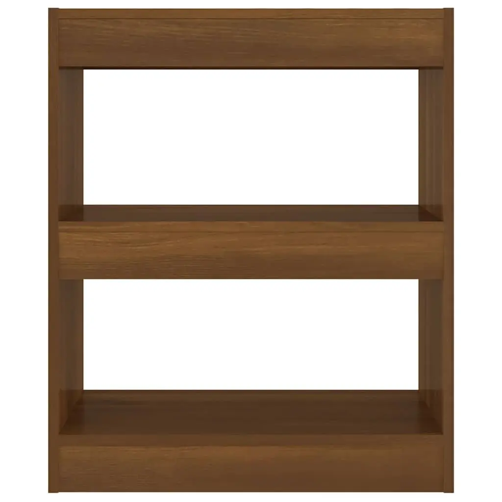 Book Cabinet Brown Oak Room Divider Shelving Unit 60W x 30D x 72H cm