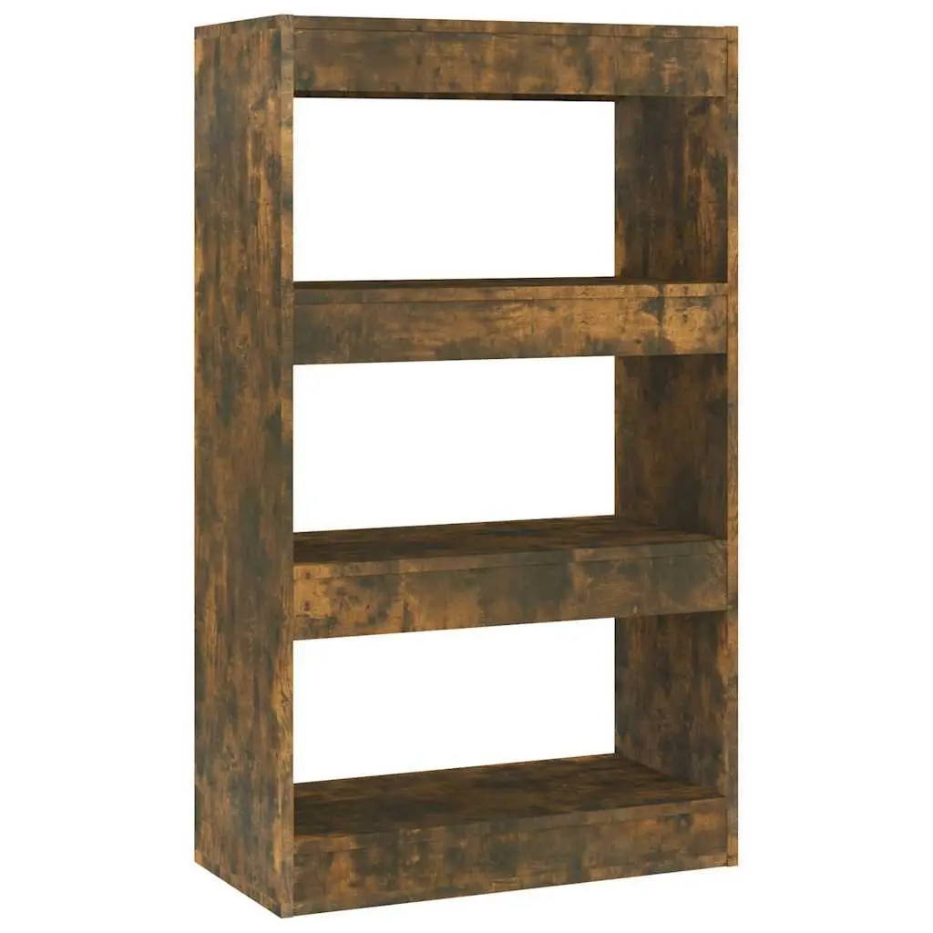 Book Cabinet Room Divider Smoked Oak 60x30x103cm Engineered Wood