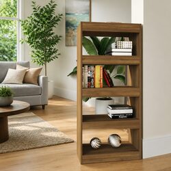 Your New Book Cabinet and Room Divider in Brown Oak 60x30x135 cm