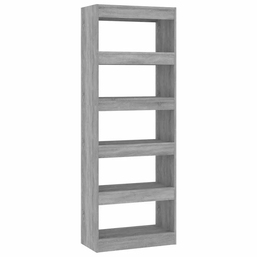 Book Cabinet Room Divider Grey Sonoma Engineered Wood 60x30x166cm