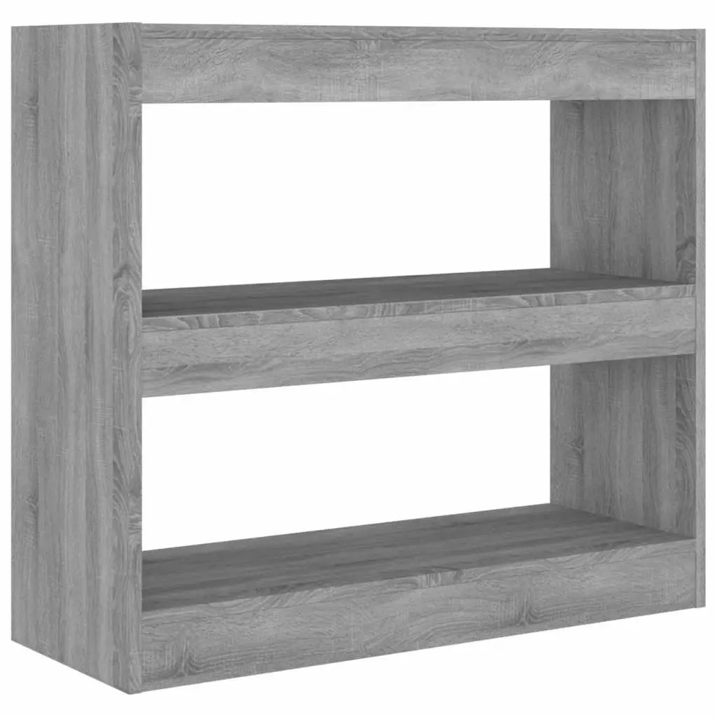 Book Cabinet Room Divider Grey Shelving Unit Storage Bookcase 80x30x72cm