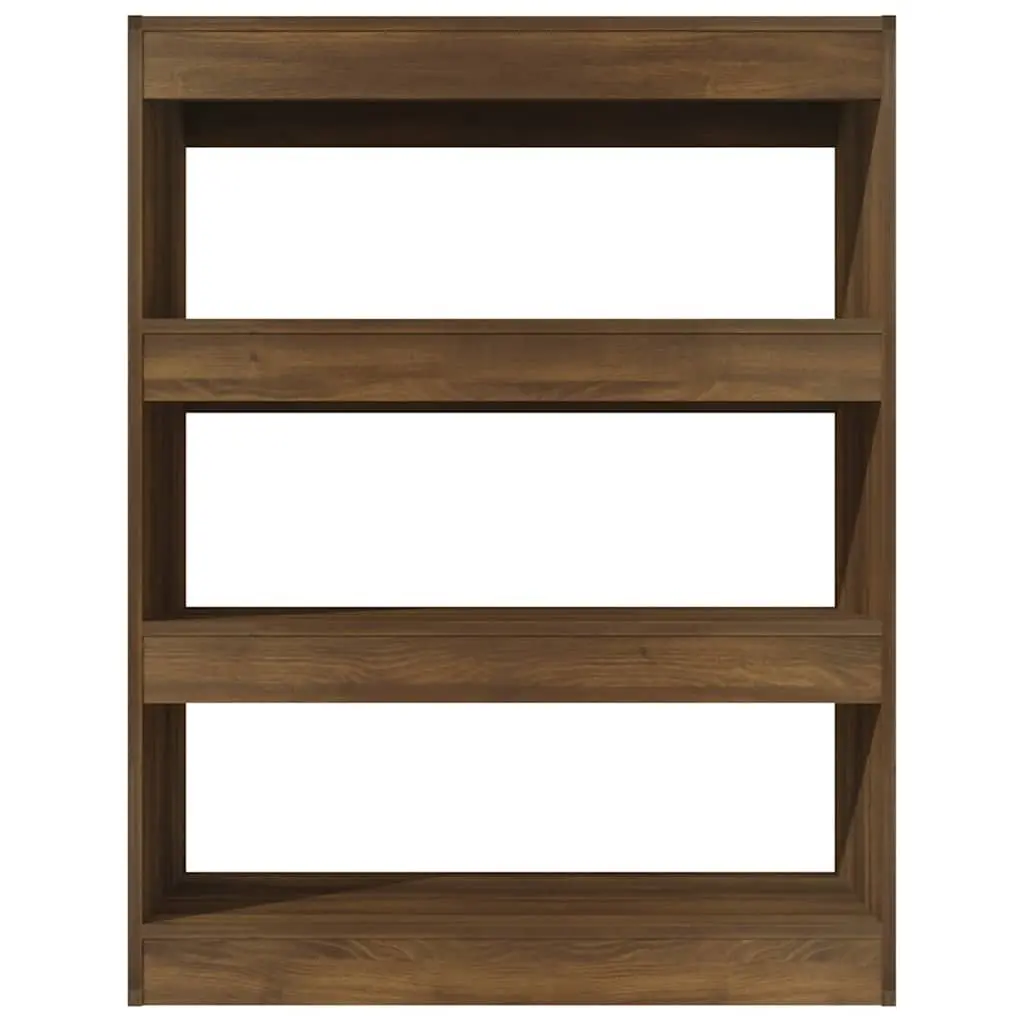 Brown Oak Book Cabinet and Divider