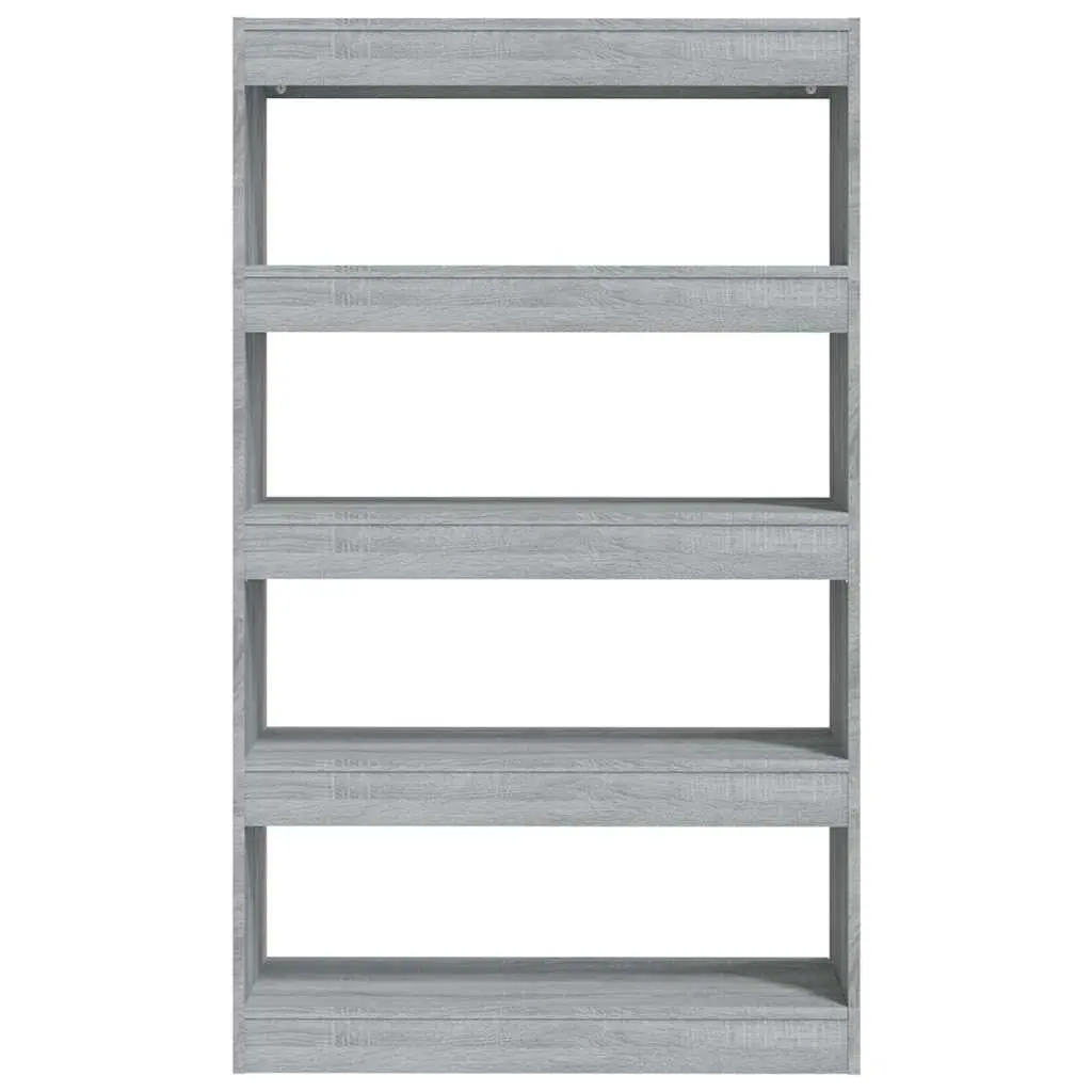 Book Cabinet Room Divider Grey 80x30x135cm Wooden Shelving Storage Bookcase