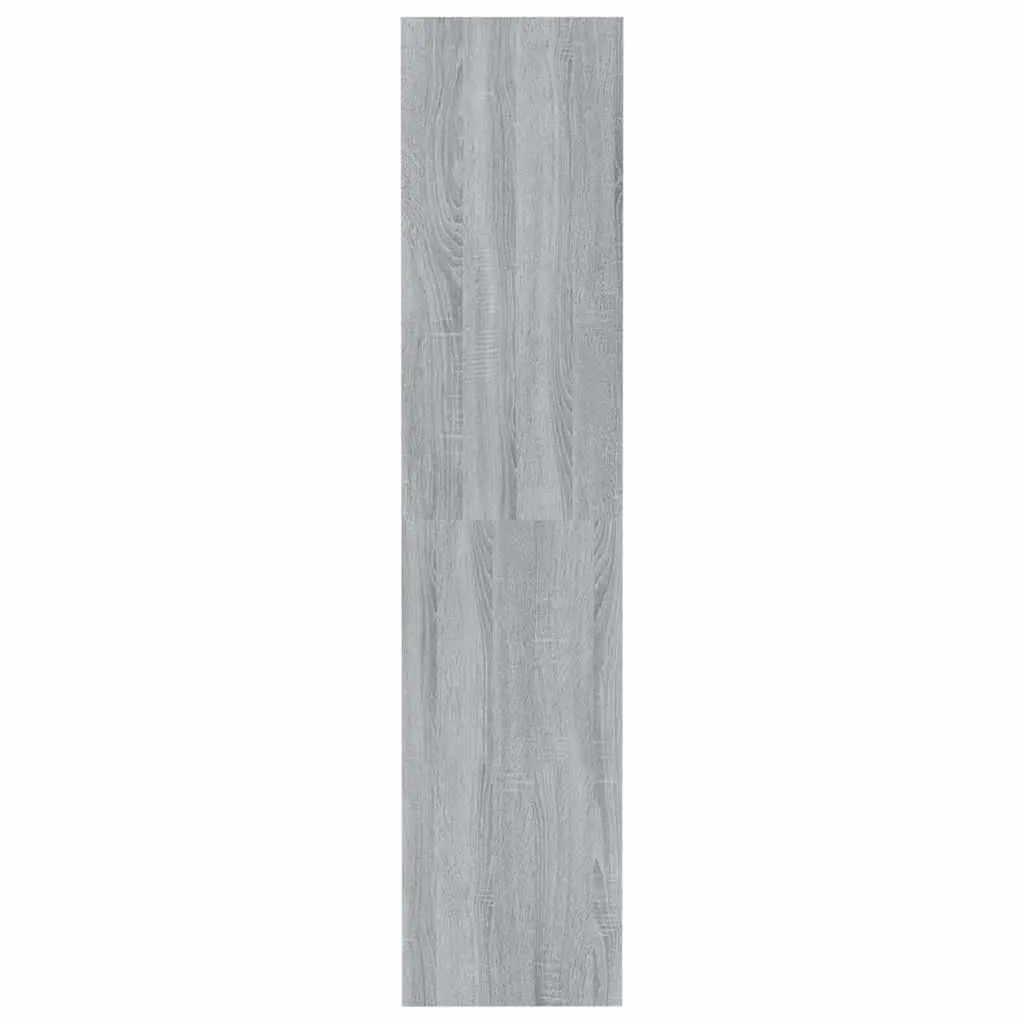Book Cabinet Room Divider Grey 80x30x135cm Wooden Shelving Storage Bookcase