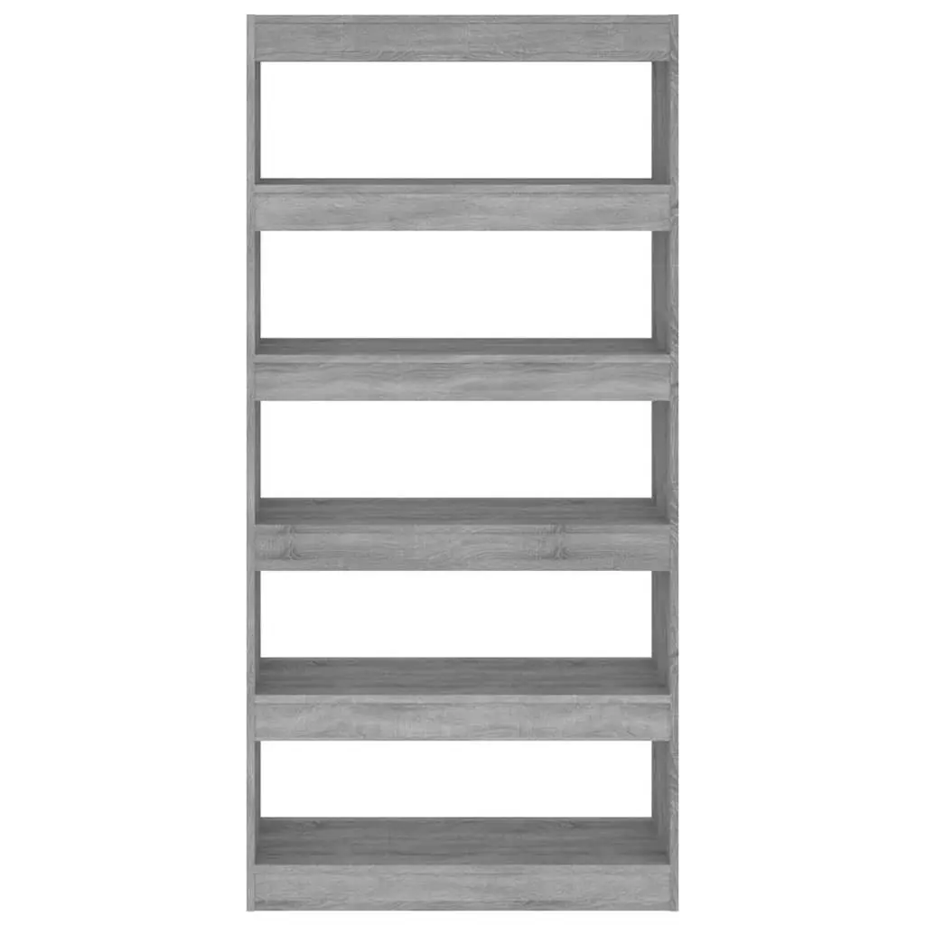 Book Cabinet Room Divider Grey Sonoma Engineered Wood 80x30x166cm