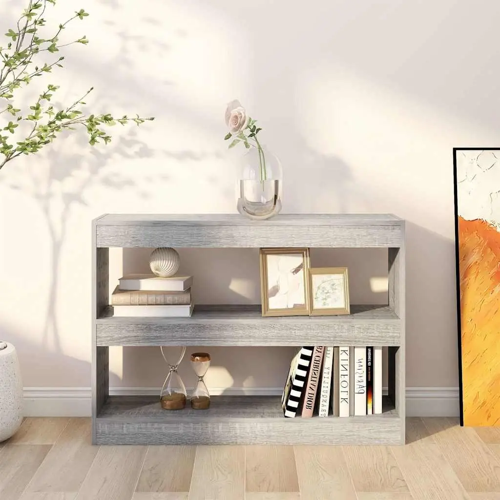 Book Cabinet Room Divider Grey Sonoma 100x30x72cm