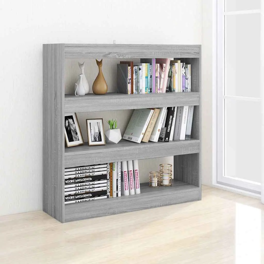 Book Cabinet Room Divider Grey Sonoma Open Shelving Unit Storage Organiser