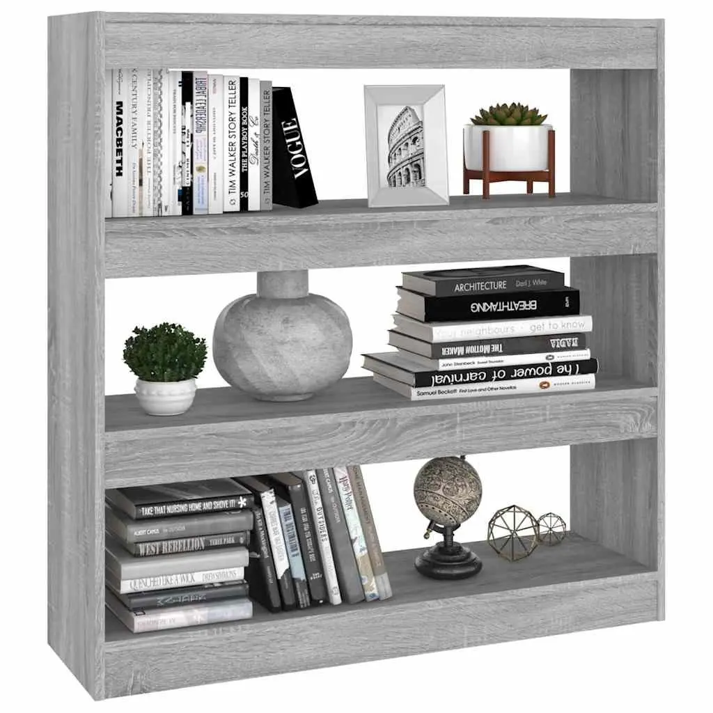 Book Cabinet Room Divider Grey Sonoma Open Shelving Unit Storage Organiser