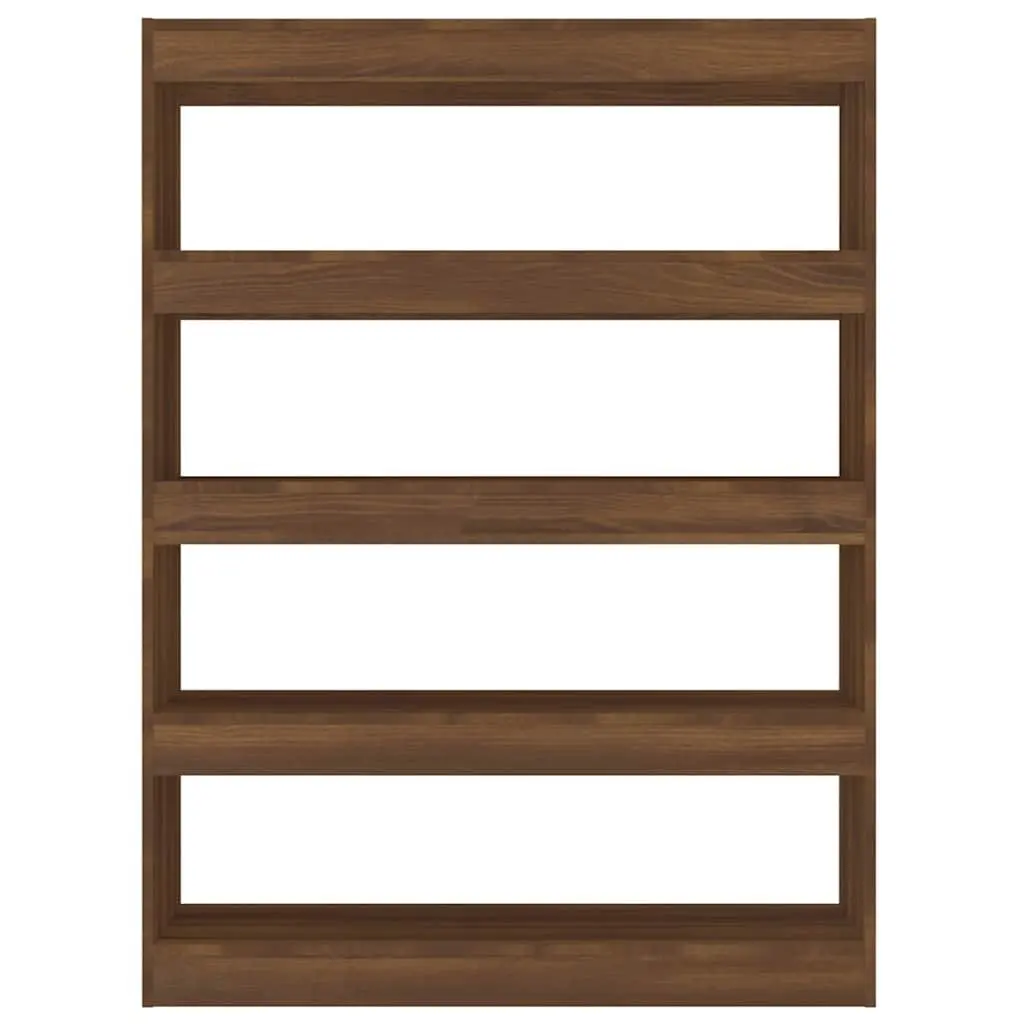 Book Cabinet Room Divider Brown Oak Shelving Unit Storage Bookcase Organiser