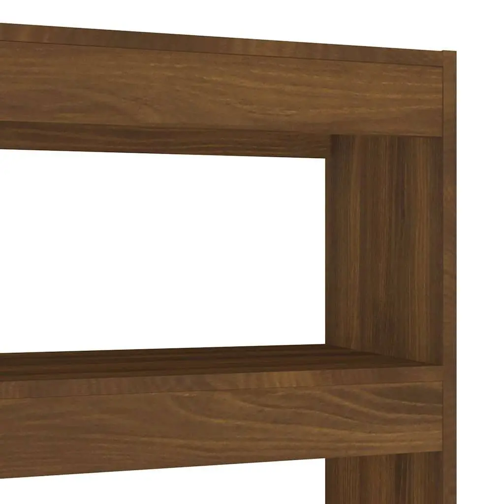 Book Cabinet Room Divider Brown Oak Shelving Unit Storage Bookcase Organiser