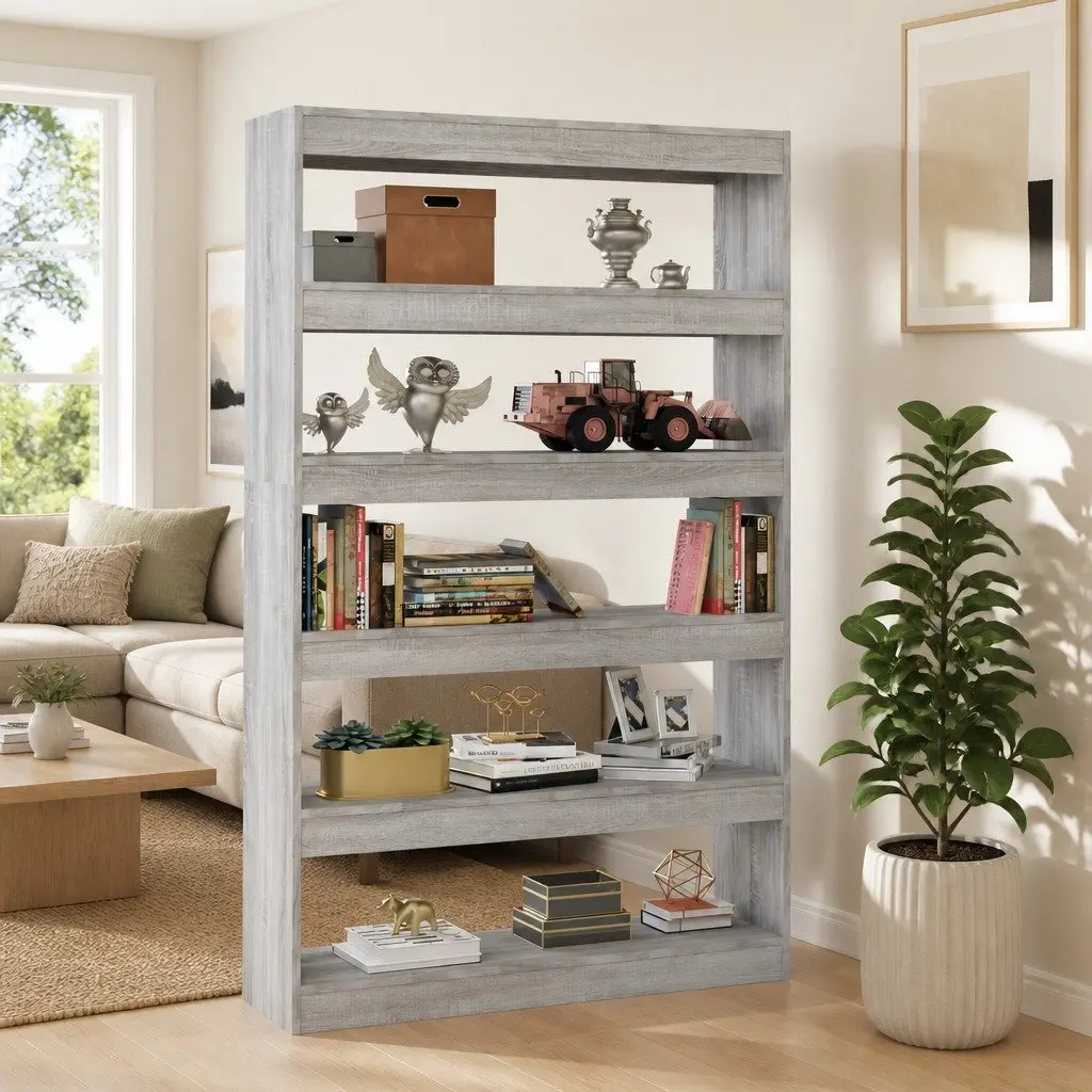 Grey Wooden Bookcase for Home Use