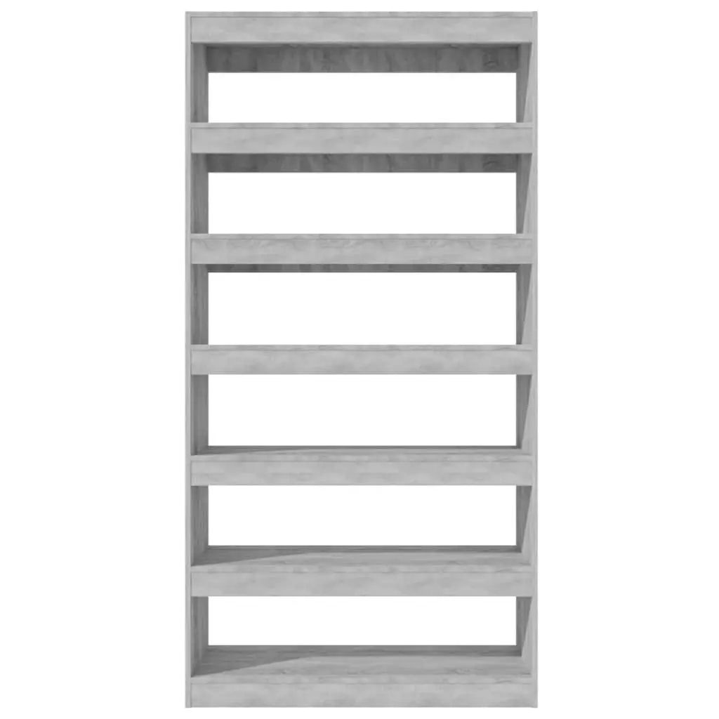 Book Cabinet Room Divider Grey Wooden Shelving Storage Organizer 100W x 30D x 198H cm