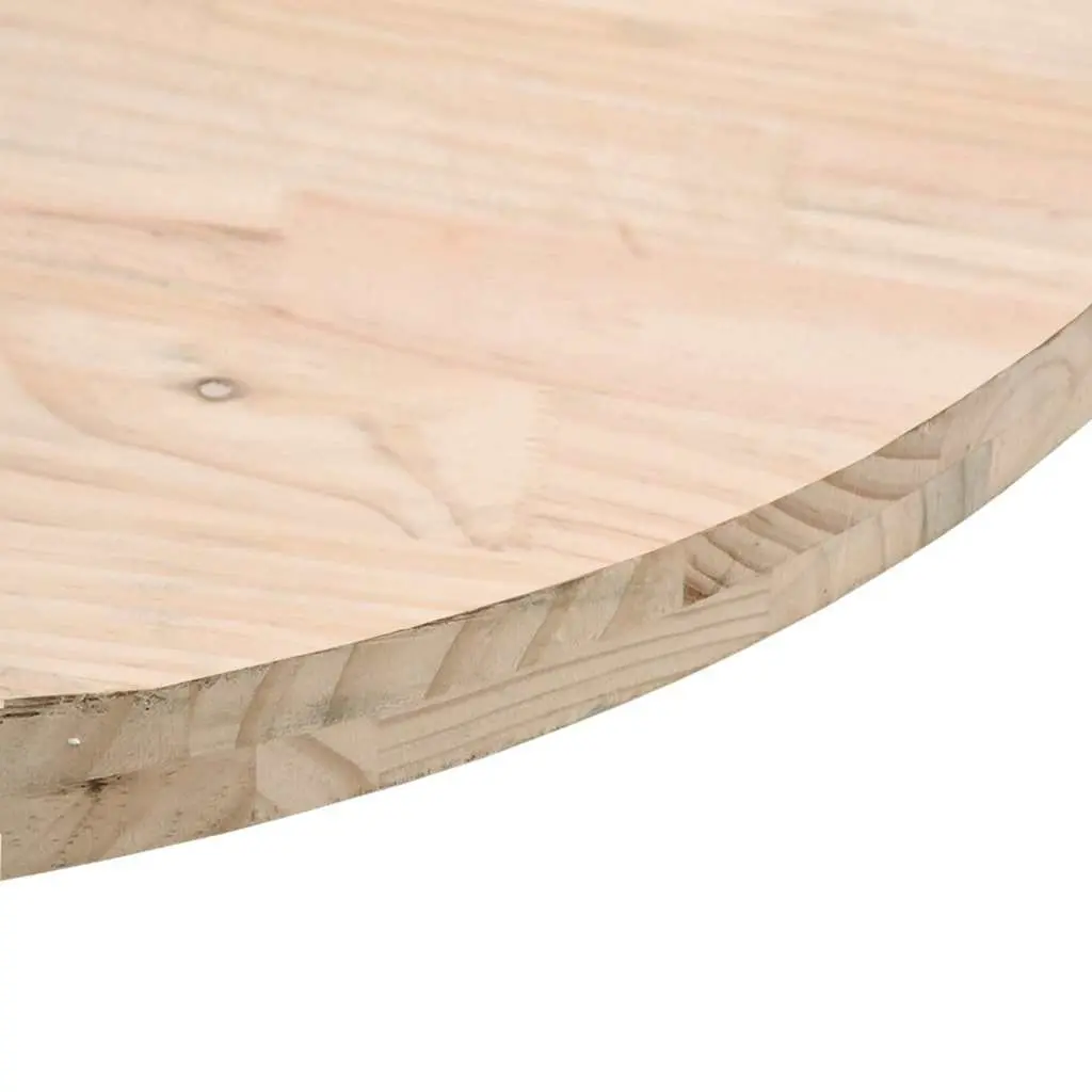 Round Solid Pinewood Table Top 40cm Diameter 2.5cm Thickness Brown