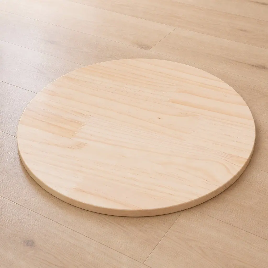 Round Solid Wood Table Top 50cm Dining Coffee Table Indoor Wooden Surface