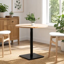Round Solid Pine Wood Table Top Ø70cm x 2.5cm High Brown Natural Wood Surface