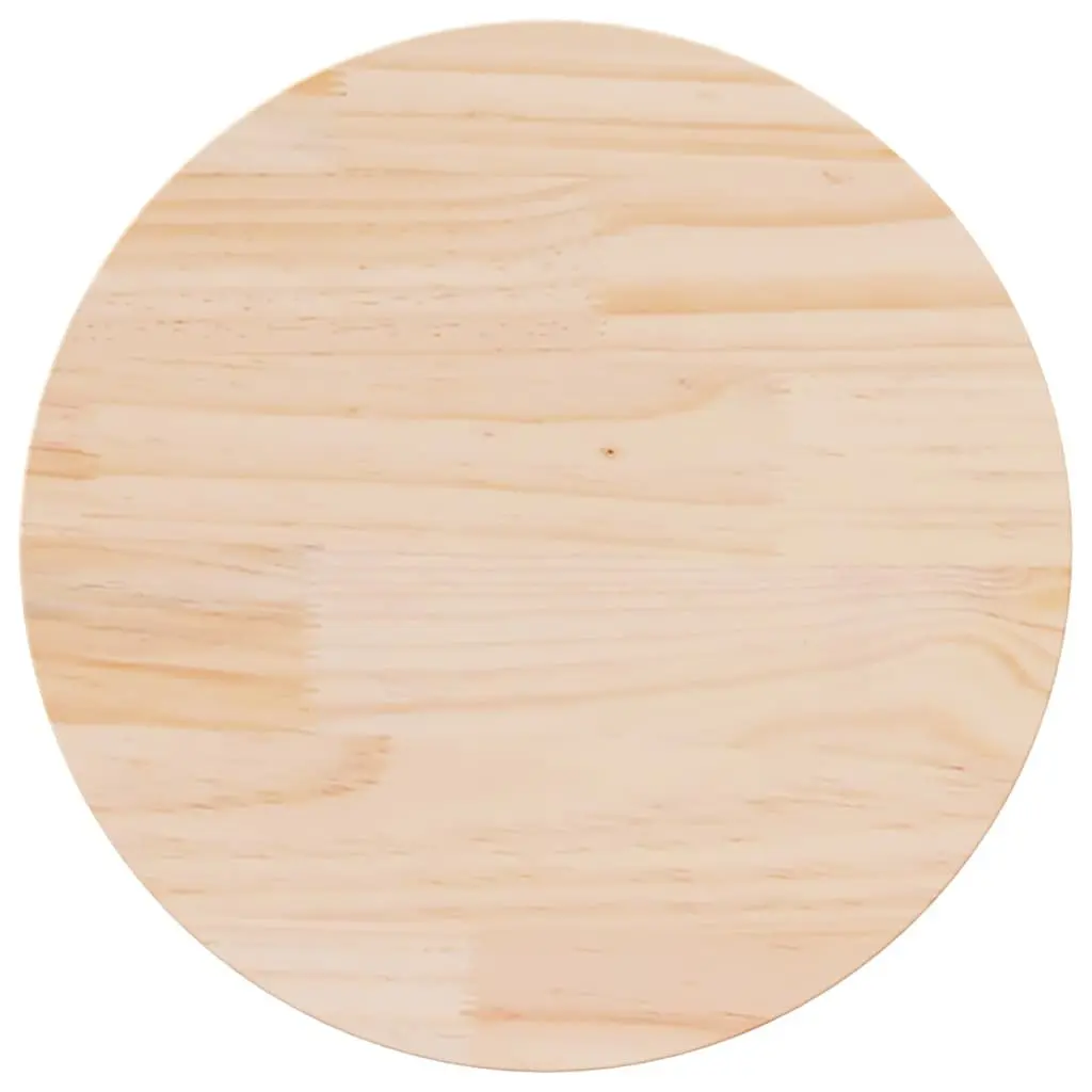 Round Solid Pine Wood Table Top Ø70cm x 2.5cm High Brown Natural Wood Surface