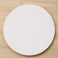Friendly Round Table Top in White Solid Pine