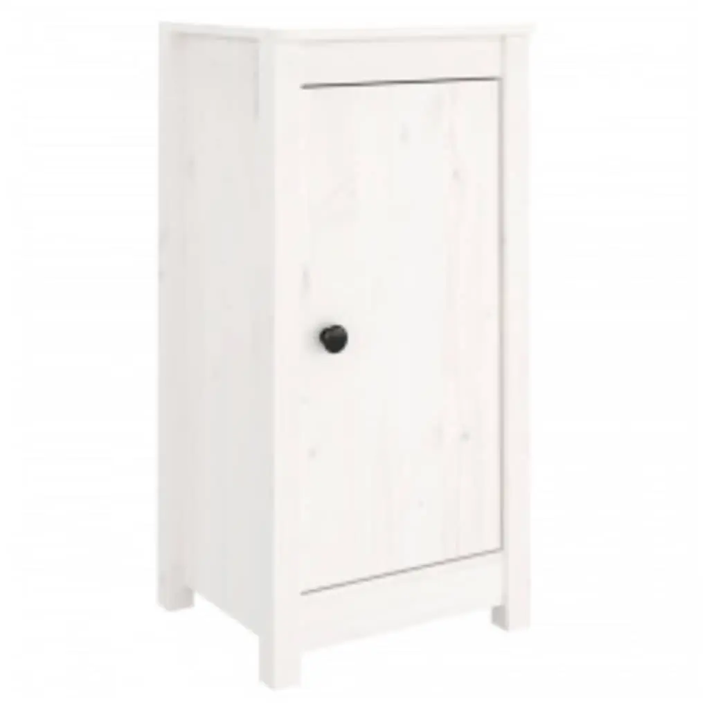 Sideboards 2 pcs White Solid Wood Pine Storage Cabinet Furniture Living Room