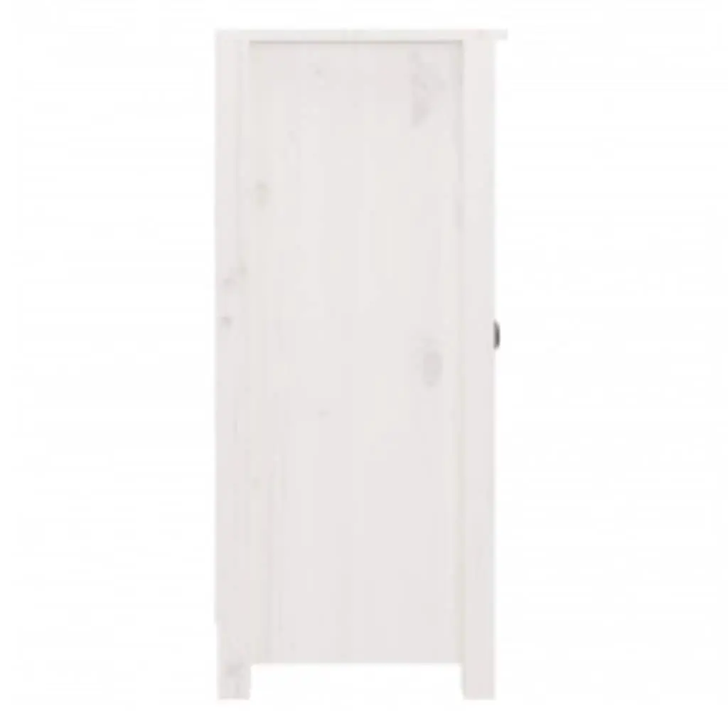 Sideboards 2 pcs White Solid Wood Pine Storage Cabinet Furniture Living Room