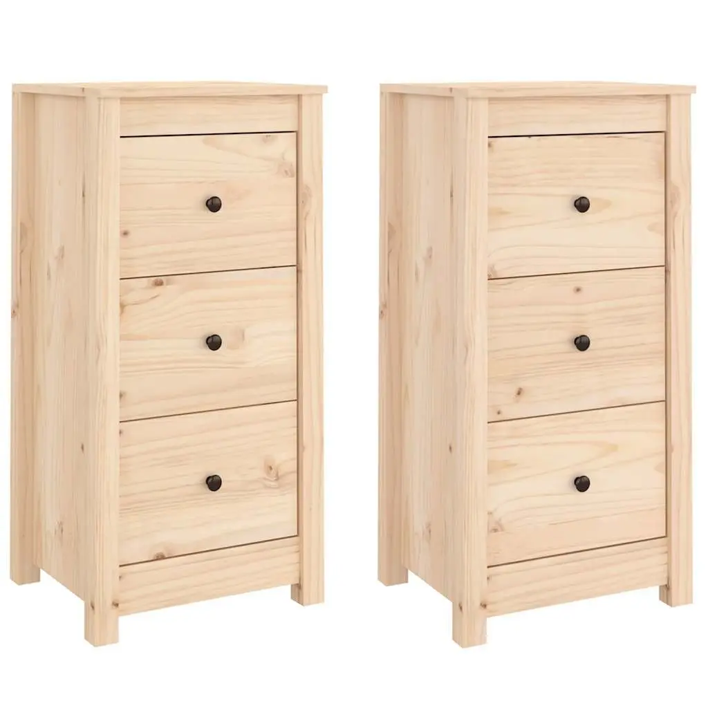 Solid Pine Sideboard Cabinet 40x35x80 cm