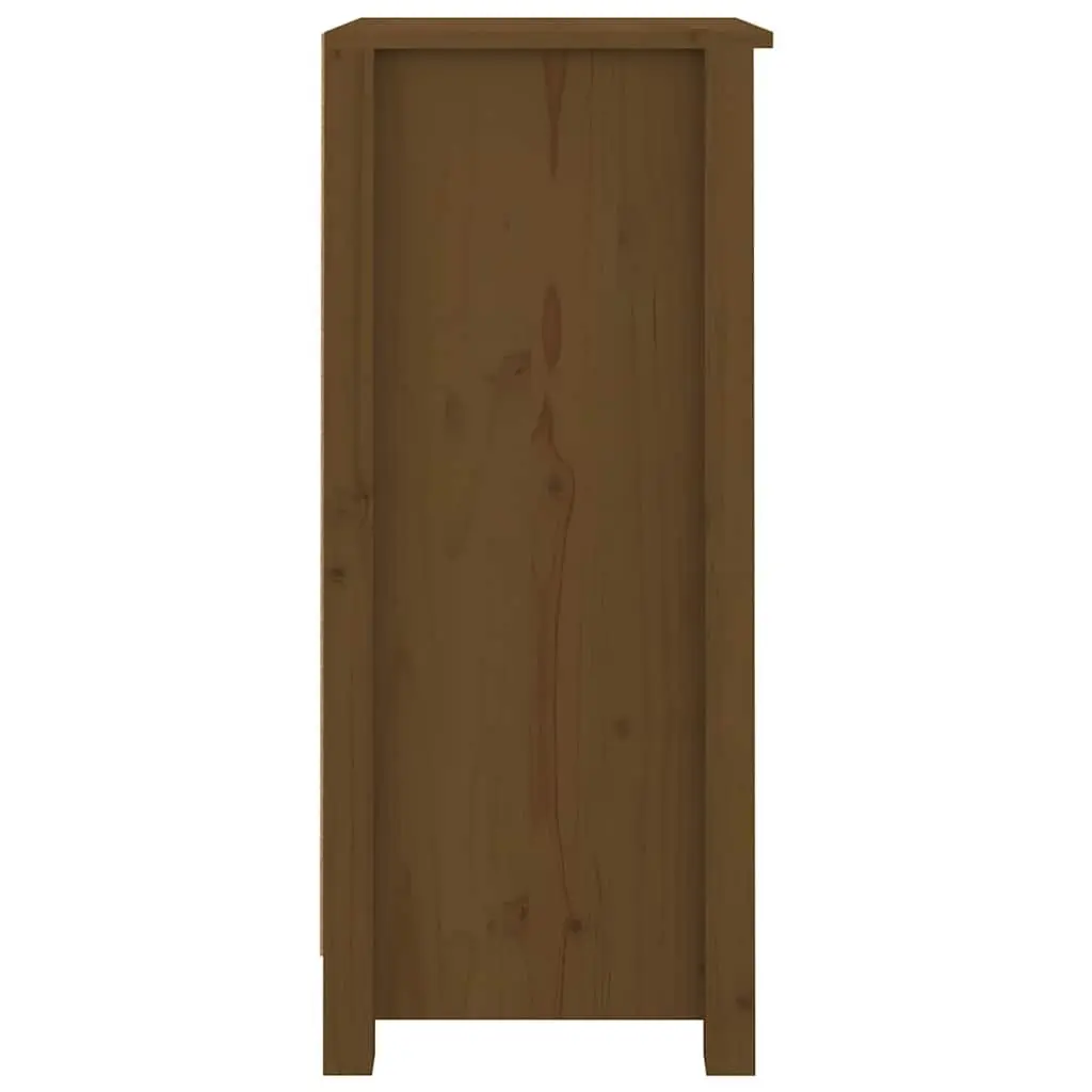 Sideboard Cabinet 2 pcs Solid Pine Wood Storage Furniture Brown 40x35x80 cm