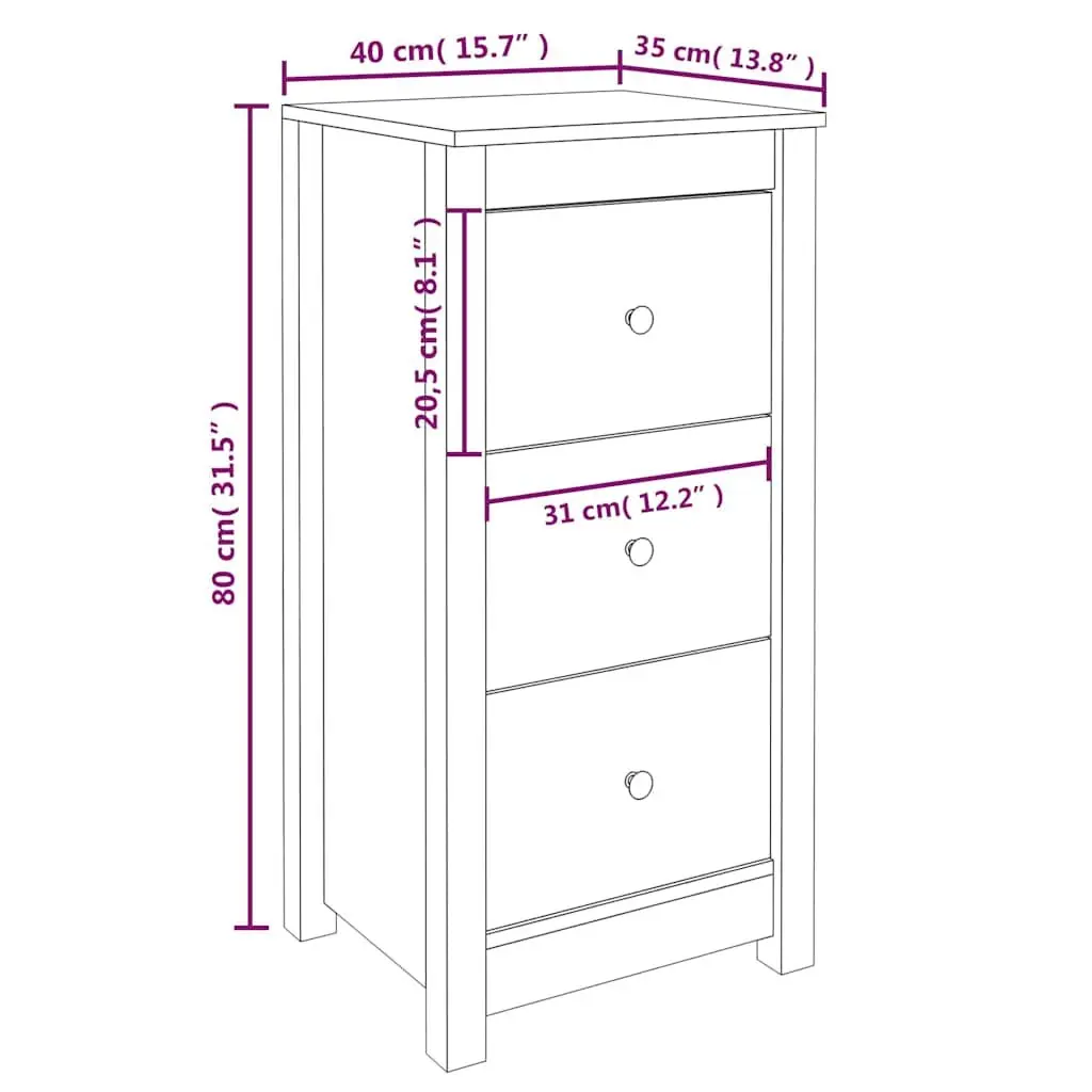 Solid Wood Pine Sideboard