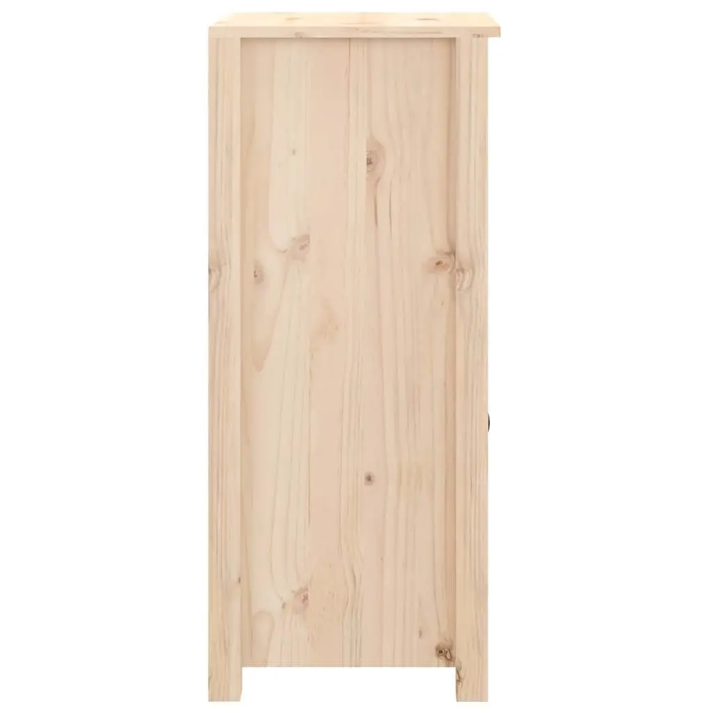 Solid Wood Pine Sideboards Brown 2 Piece Storage Cabinet