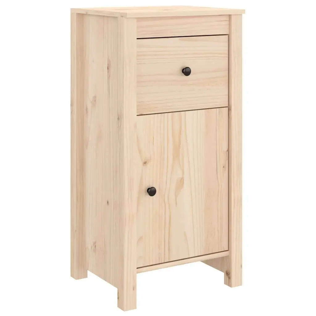 Solid Wood Pine Sideboards Brown 2 Piece Storage Cabinet