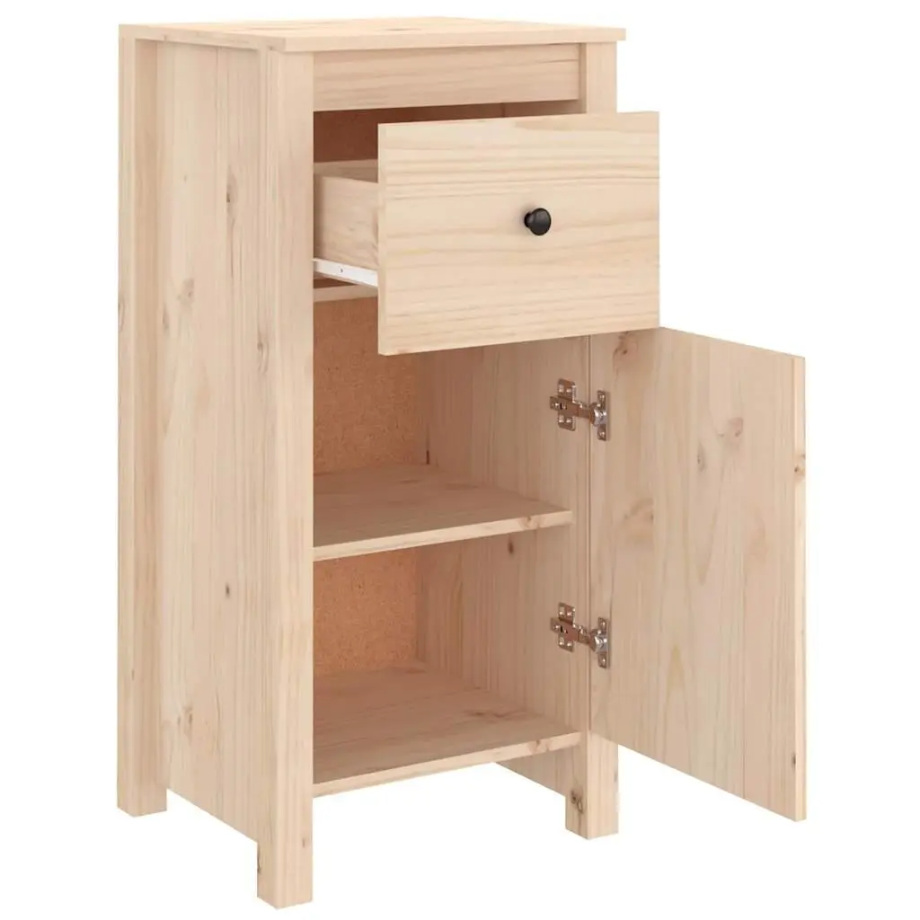 Solid Wood Pine Sideboards Brown 2 Piece Storage Cabinet