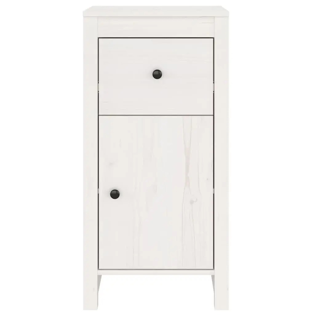 Sideboards Solid Wood Pine White 40x35x80 cm 2 pcs Storage Cabinet Furniture