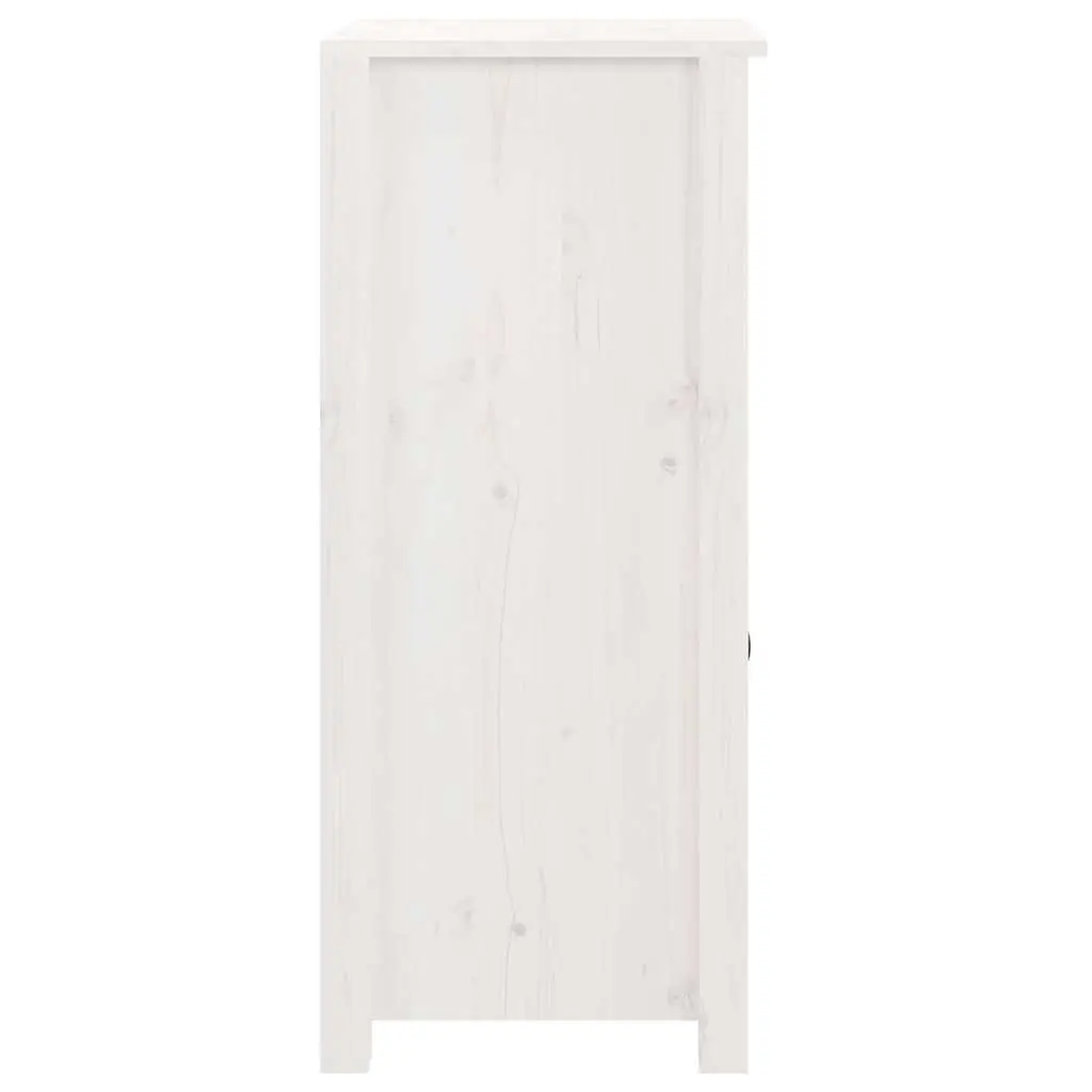 Sideboards Solid Wood Pine White 40x35x80 cm 2 pcs Storage Cabinet Furniture
