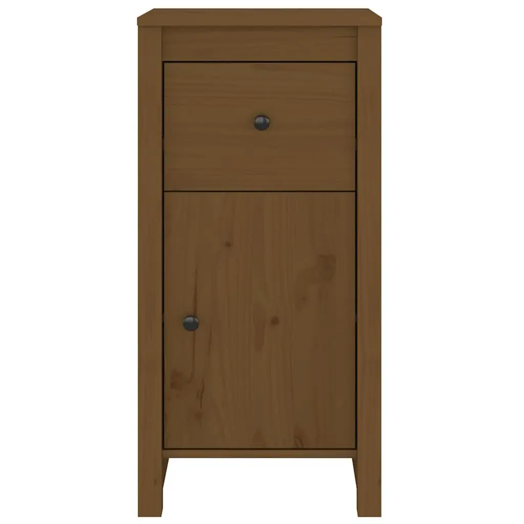 Solid Wood Pine Sideboards 2 pcs Brown Storage Cabinet Cupboard Furniture