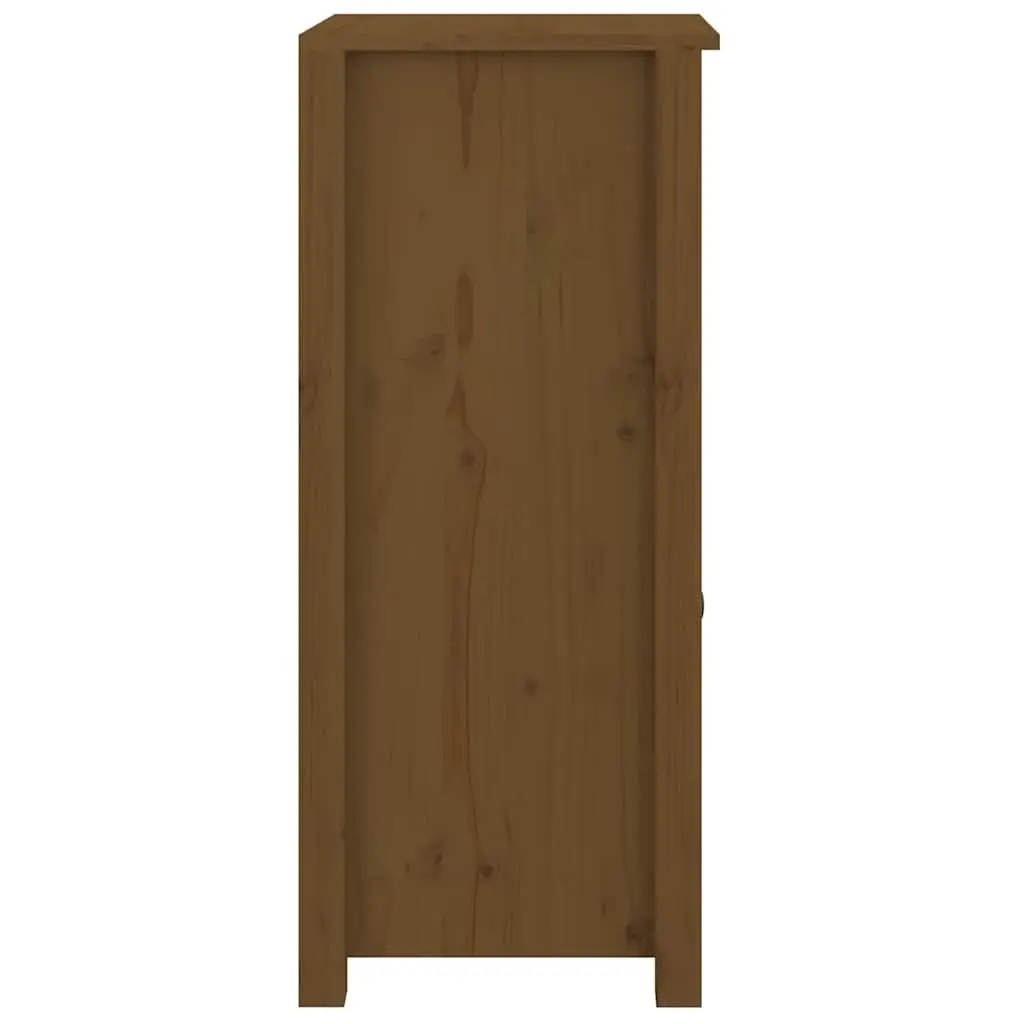 Solid Wood Pine Sideboards 2 pcs Brown Storage Cabinet Cupboard Furniture