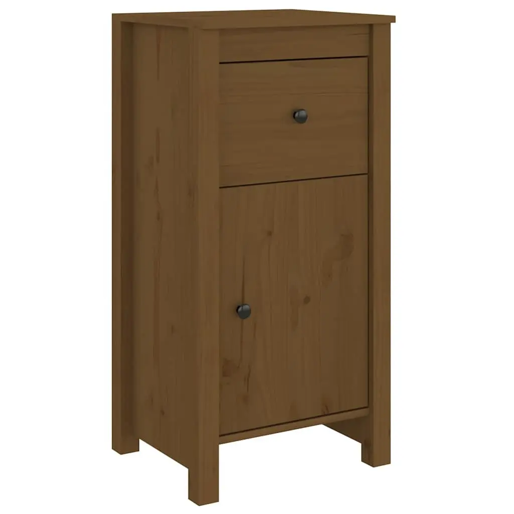 Solid Wood Pine Sideboards 2 pcs Brown Storage Cabinet Cupboard Furniture