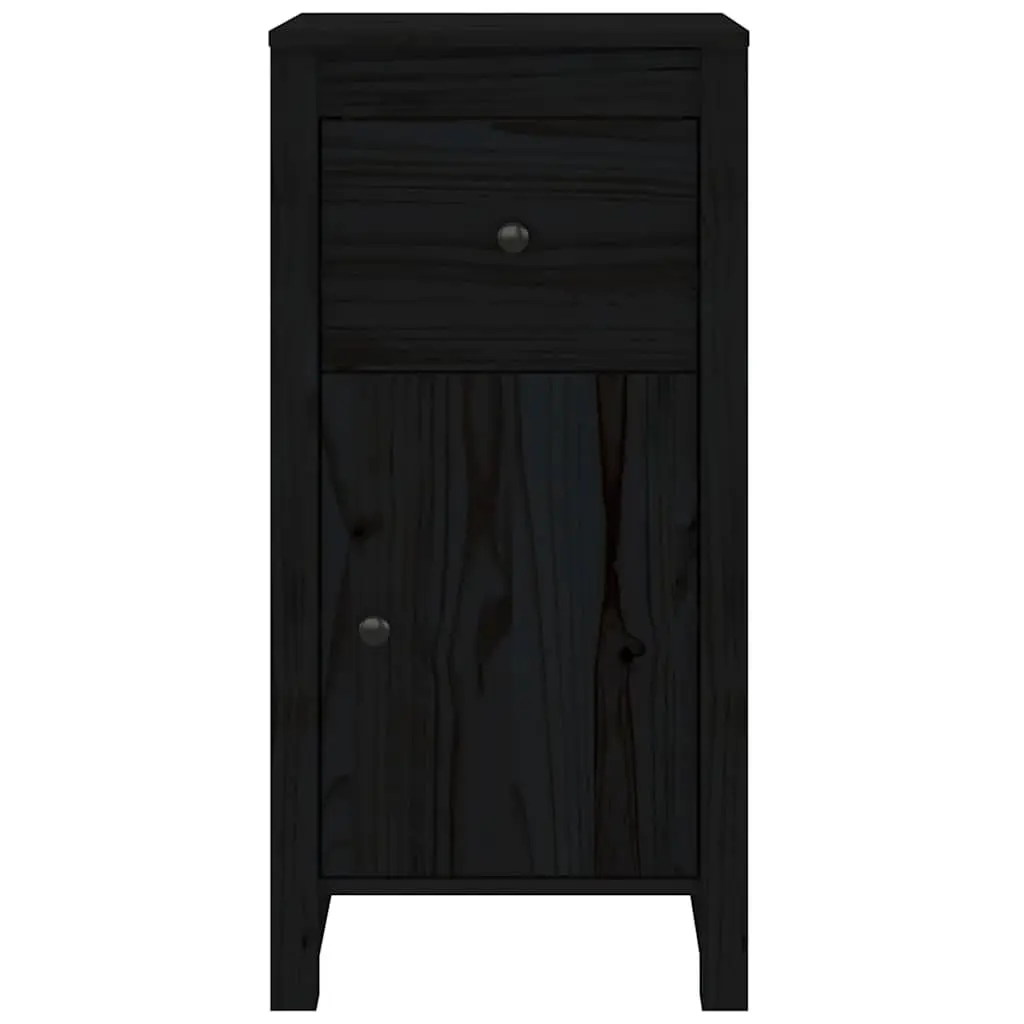 Solid Wood Pine Sideboards Black Storage Cabinet Living Room Furniture