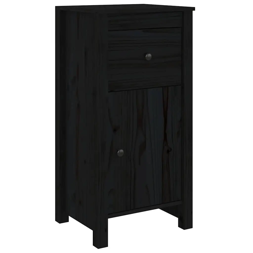 Solid Wood Pine Sideboards Black Storage Cabinet Living Room Furniture